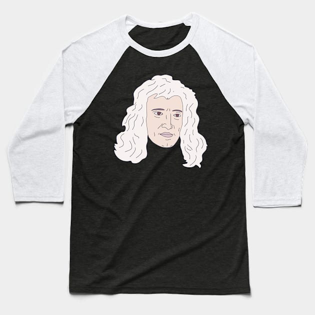 Isaac Newton - Famous Scientist - Calculus Inventor Baseball T-Shirt by DeWinnes